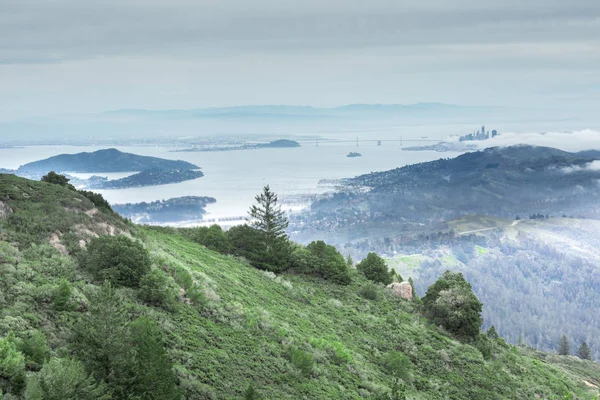 San Francisco Bay z Mount Tamalpais wschodniego szczytu. — Zdjęcie stockowe