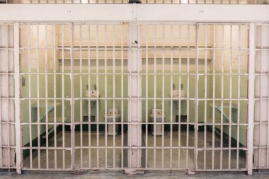 San Francisco, California, Amerika Birleşik Devletleri - 30 Nisan 2017: Adjucent hücreleri Alcatraz hapis.
