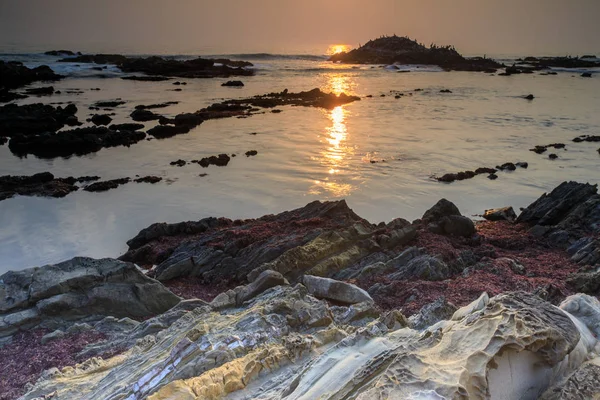 Rock Formation Coastline Sunset. — Stock Photo, Image