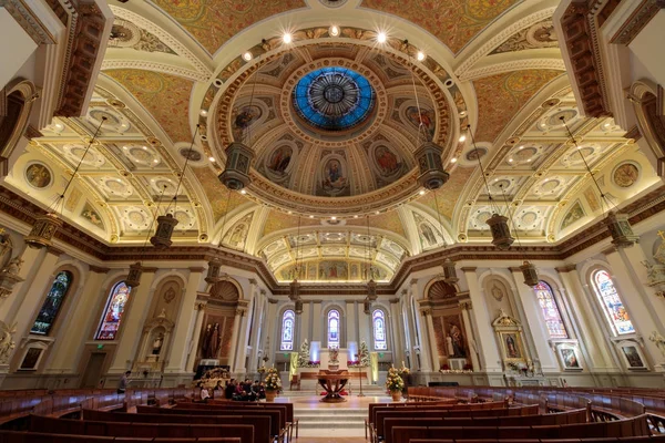 San Jose Califórnia Dezembro 2017 Interior Basílica Catedral Igreja São — Fotografia de Stock