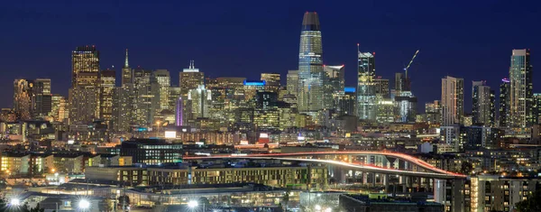 Snelwegen Naar San Francisco San Francisco Financiële District Panorama Gezien — Stockfoto