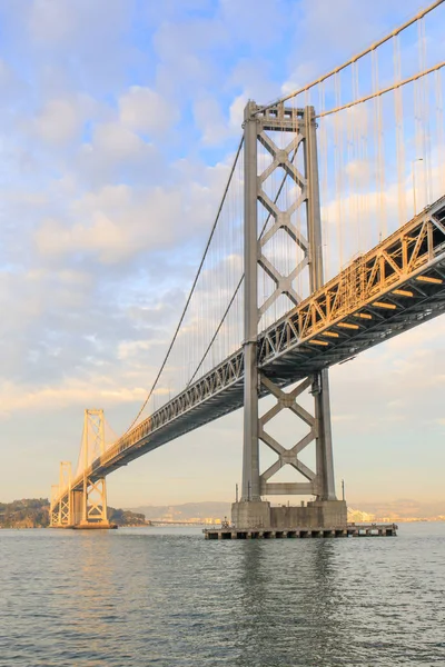 Luces Sombras Puente Bahía Puerto San Francisco California — Foto de Stock