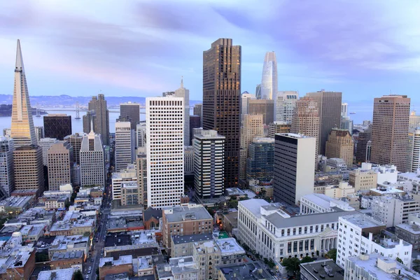 Finanční Čtvrti San Francisco Pohled Shora Letecký Pohled San Francisco — Stock fotografie