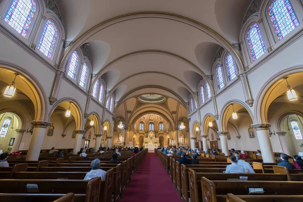 San Francisco California Abril 2018 Interior Star Sea Catholic Church — Foto de Stock