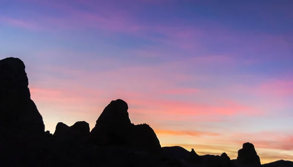 Tufa Spires Zonsondergang Trona Pinnacles San Bernardino County Californië Verenigde — Stockfoto