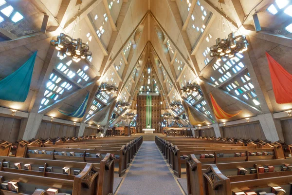 Palo Alto California March 2020 First United Methodist Church Sanctuary — 스톡 사진