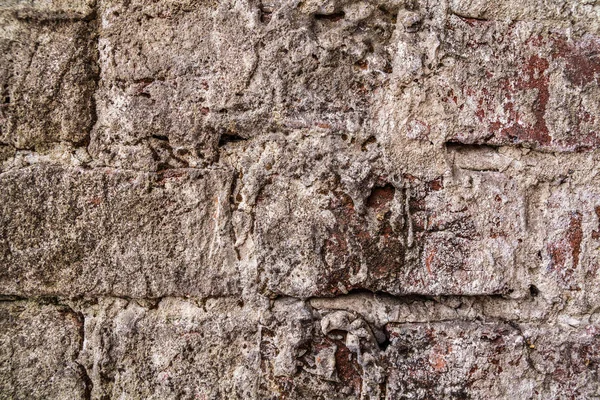 Ladrillo, pared de ladrillo viejo, gris, plata, textura — Foto de Stock