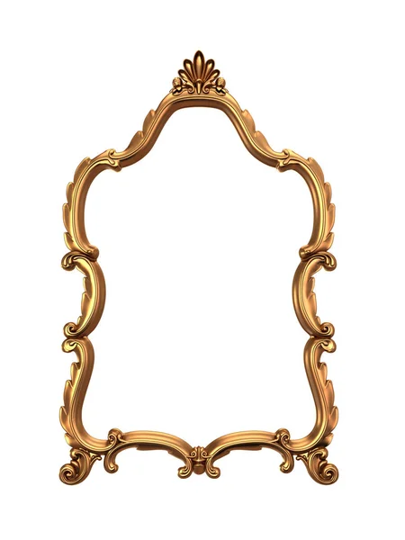 Золотое викторианское зеркало — стоковое фото