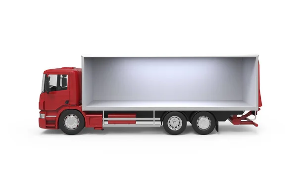 Camion rosso lato sinistro — Foto Stock