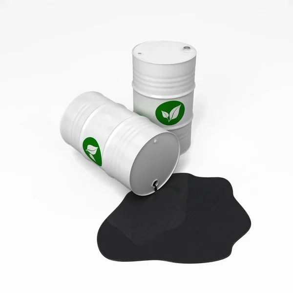 Barile di biocarburante e olio . — Foto Stock