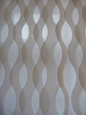 ışık ile kavisli perde doku whire