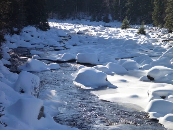 Inverno em jizerske hory cume na República Checa — Fotografia de Stock