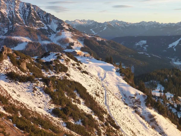 Romantik günbatımı salzkammergut dağlar — Stok fotoğraf