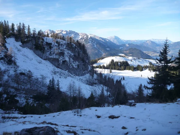 Erken kış güzel salzkammergut trekking — Stok fotoğraf