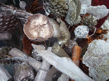 güzel renkli Noel çiçek dekorasyonu