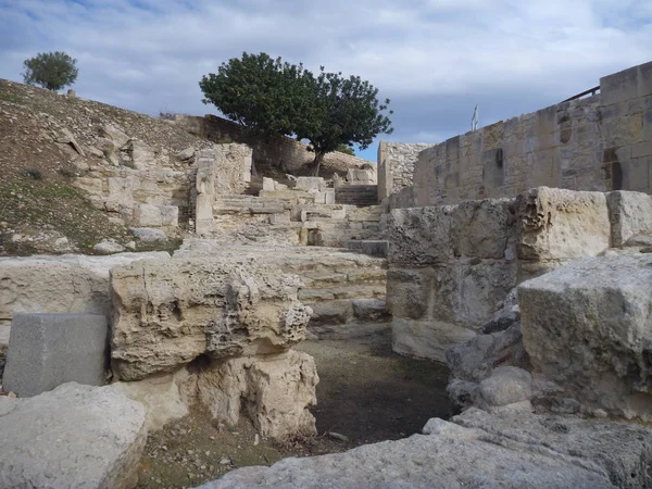 Antiguo sitio de excavación griego kourion — Foto de Stock