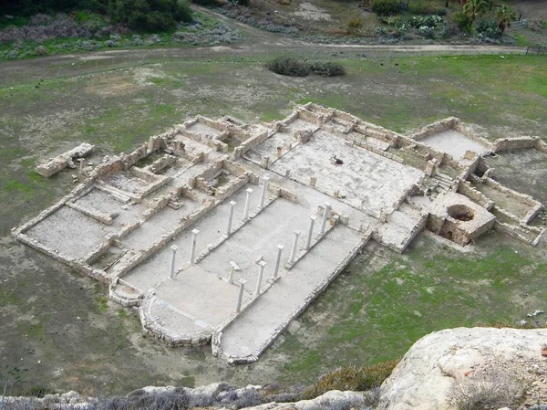Sítio de escavação grego antigo kourion — Fotografia de Stock