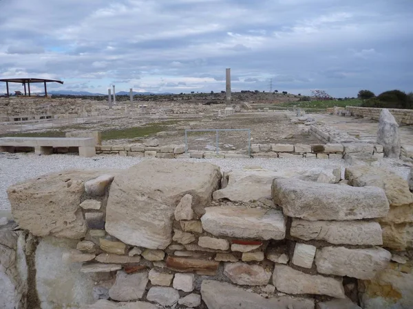 Sítio de escavação grego antigo kourion — Fotografia de Stock