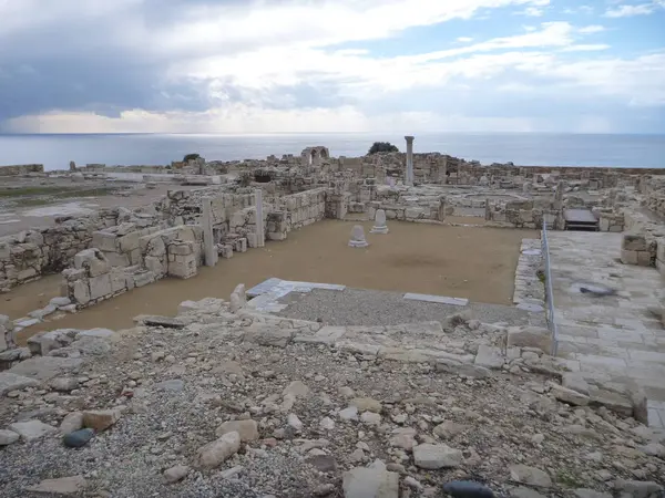 Sítio de escavação grego antigo kourion — Fotografia de Stock