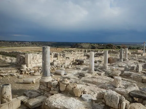 Αρχαία Ελληνική ανασκαφή περιοχή Κουρίου — Φωτογραφία Αρχείου