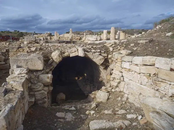 Ancient greek excavation site kourion — Stock Photo, Image