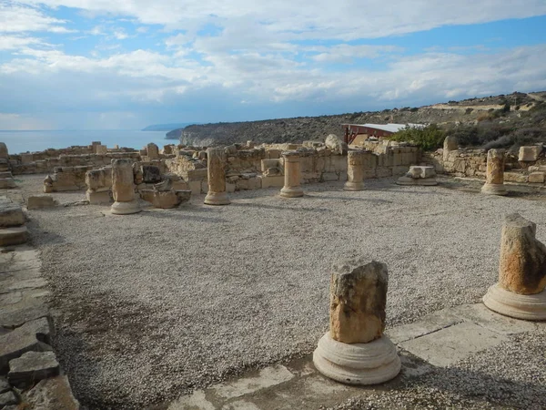 Αρχαία Ελληνική ανασκαφή περιοχή Κουρίου — Φωτογραφία Αρχείου