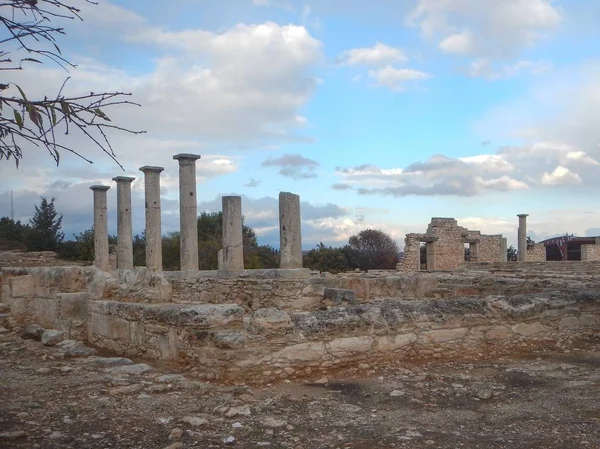 Αρχαία Ελληνική ανασκαφή περιοχή Κουρίου — Φωτογραφία Αρχείου