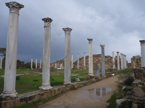 Antiguo sitio arqueológico griego salamis — Foto de Stock