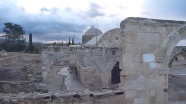 kouklia Kıbrıs'ta Bizans kilise harabe