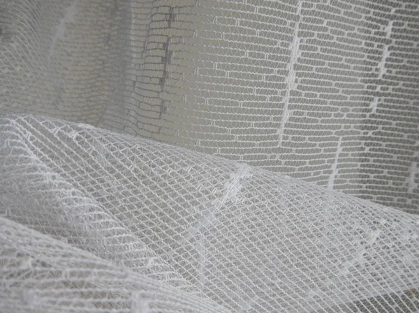 Детали текстуры белого занавеса — стоковое фото