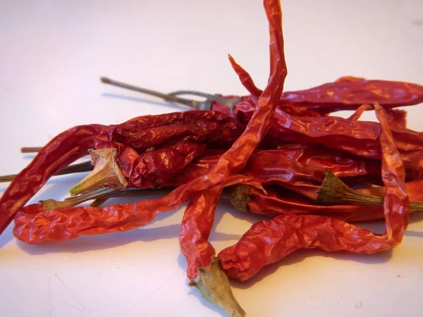 Red dried spicy chili pappers — Stock Photo, Image