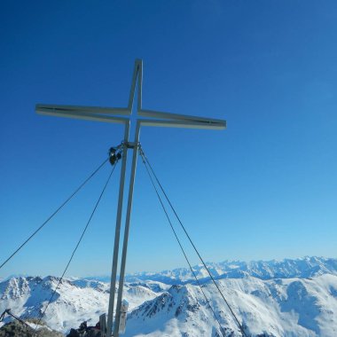 çapraz kış Avusturya Alpleri'nde Zirvesi