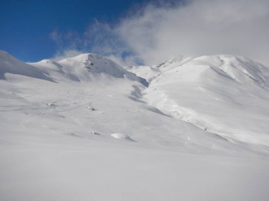 Kış skitouring ve Avusturya Alpleri'nde tırmanma