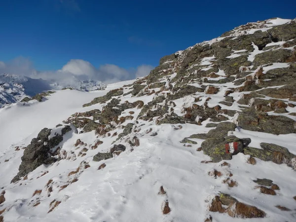 Χειμώνας skitouring και αναρρίχηση σε Αυστριακές Άλπεις — Φωτογραφία Αρχείου