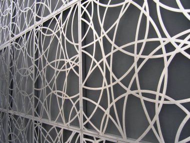 perspektif içinde dekoratif oyma metal kafes    