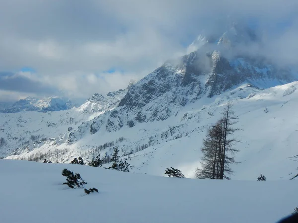 美しい冬の風景のトートバッグ gebirge 山 — ストック写真