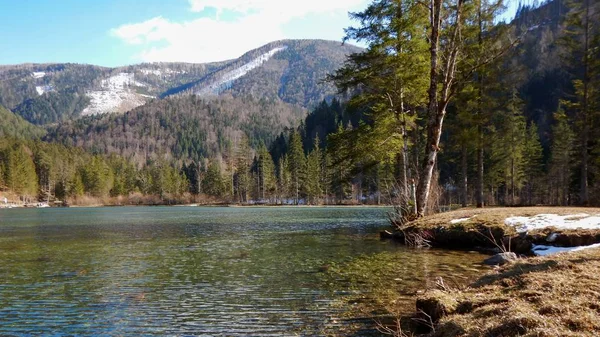 Lake in hinterstoder under groeer priel — 스톡 사진