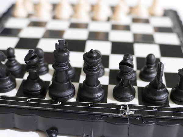 Noir et blanc figures d'échecs — Photo