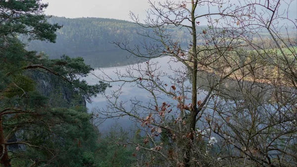 Ráno klidné jaro na Vltavě — Stock fotografie