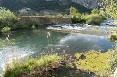 river sarca in trentino alto adige in italy