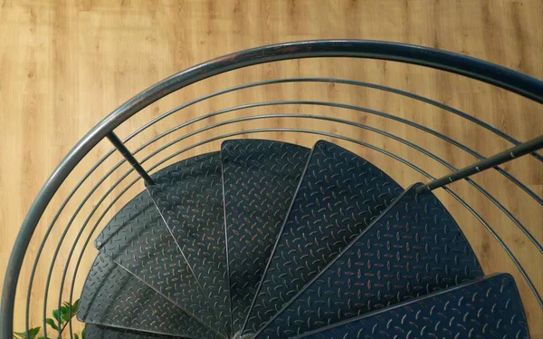 Detalle od escaleras redondas de metal —  Fotos de Stock