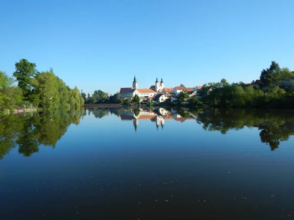 Lago en telc en la República Checa —  Fotos de Stock