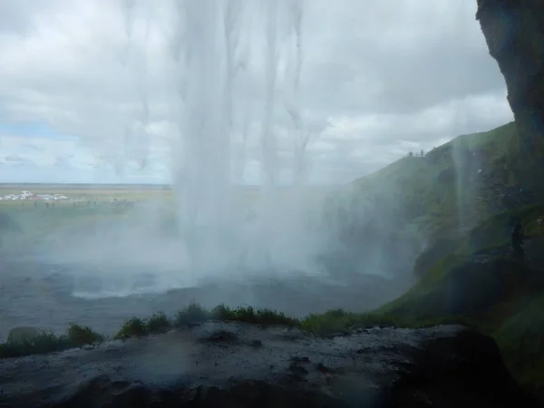 冰岛南部的萨尔雅兰德福斯瀑布 — 图库照片