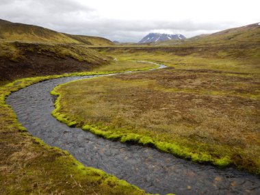 adventure, alftavatn, beautiful, bridge, color, colorful, construction, desolate, europe, field, footbridge, glacier, grass, green, highlands, hike, hiking, hill, iceland, icelandic, island, journey, lake, landmannalaugar, landscape, laugavegur, laug