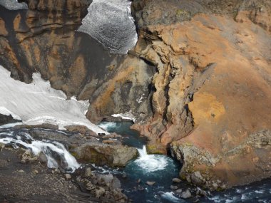 şelaleler cascade nehir İzlanda'daki Skoga adlı