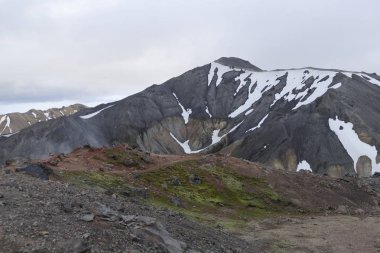 İzlanda'daki laugavegur iz hiking içinde doğa