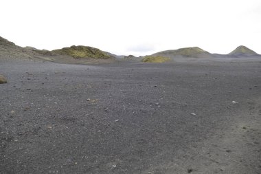 İzlanda'daki laugavegur iz hiking içinde doğa