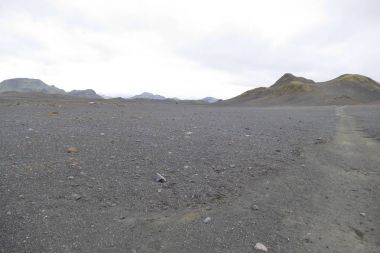 İzlanda'daki laugavegur iz hiking içinde doğa