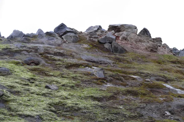 Natuur in het wandelpad laugavegur in IJsland — Stockfoto