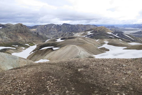 İzlanda'daki laugavegur iz hiking içinde doğa